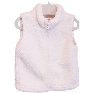 Carter's Baby Girl Ivory Off White Extra Furry Sherpa Outerwear Zipper Vest 6M